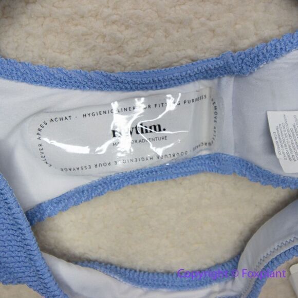 NEW Rhythm Free People Isla Rib‎ Hi Cut Pant in sky blue, size M - Picture 9 of 10